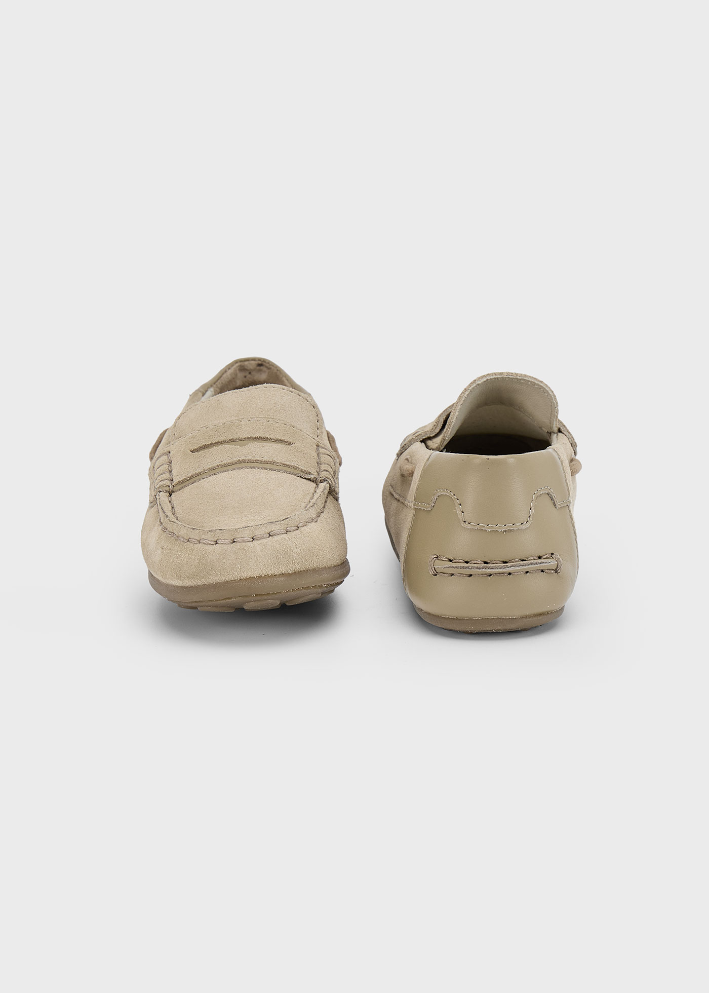 Boy suede moccasins