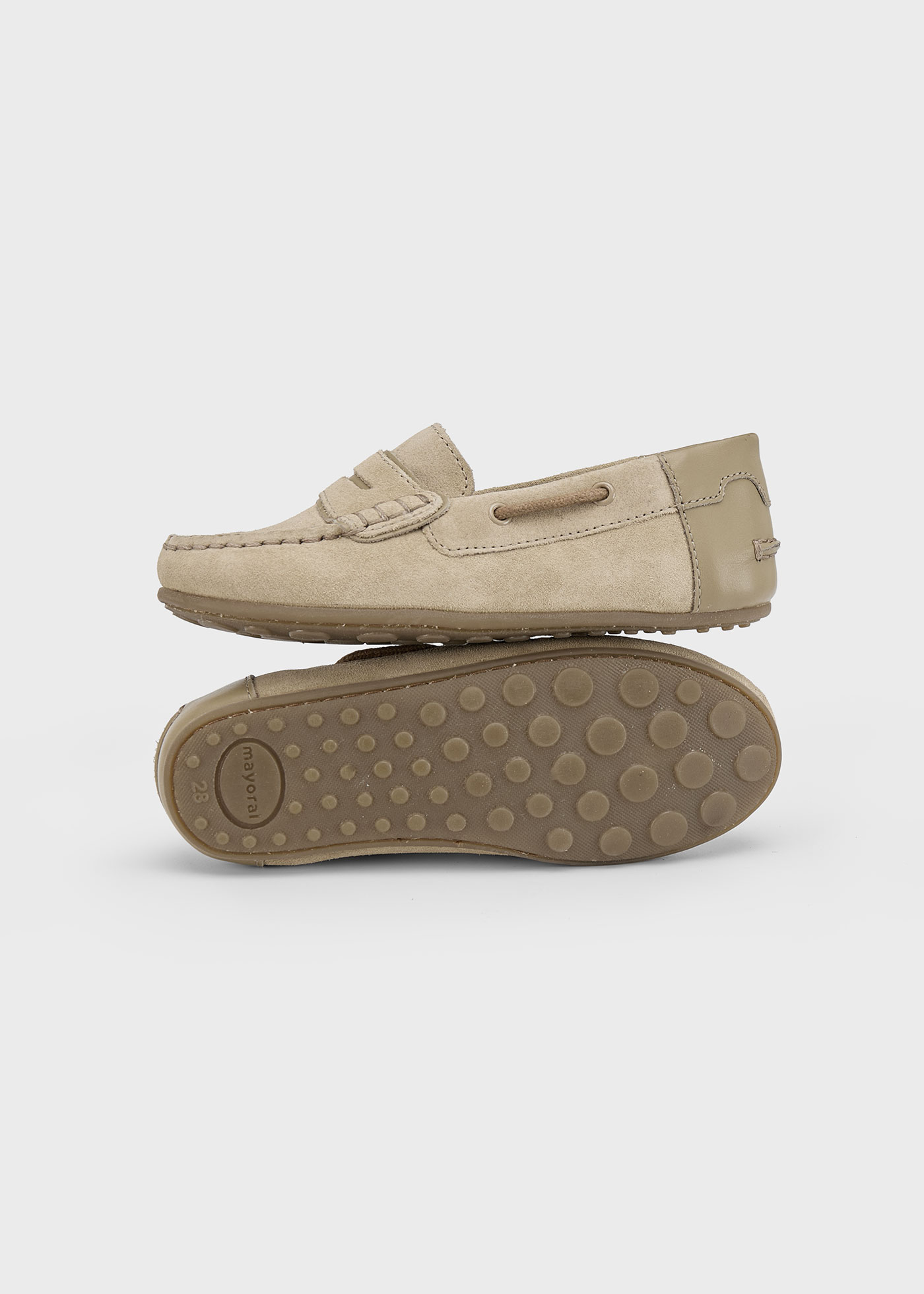 Boy suede moccasins