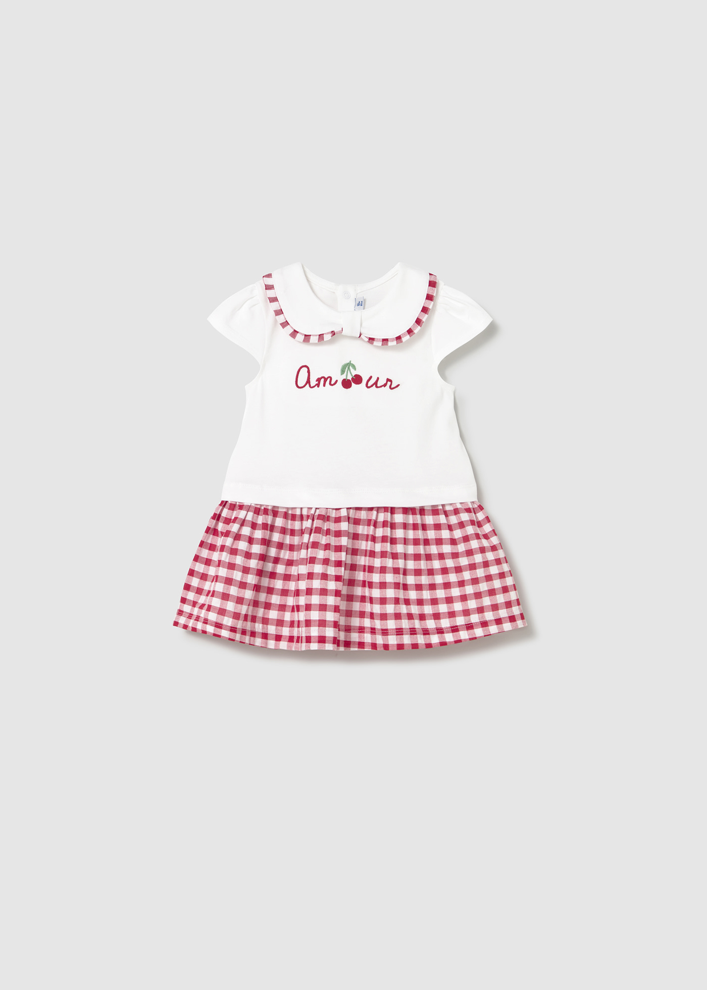 Vestito vichy combinato neonata