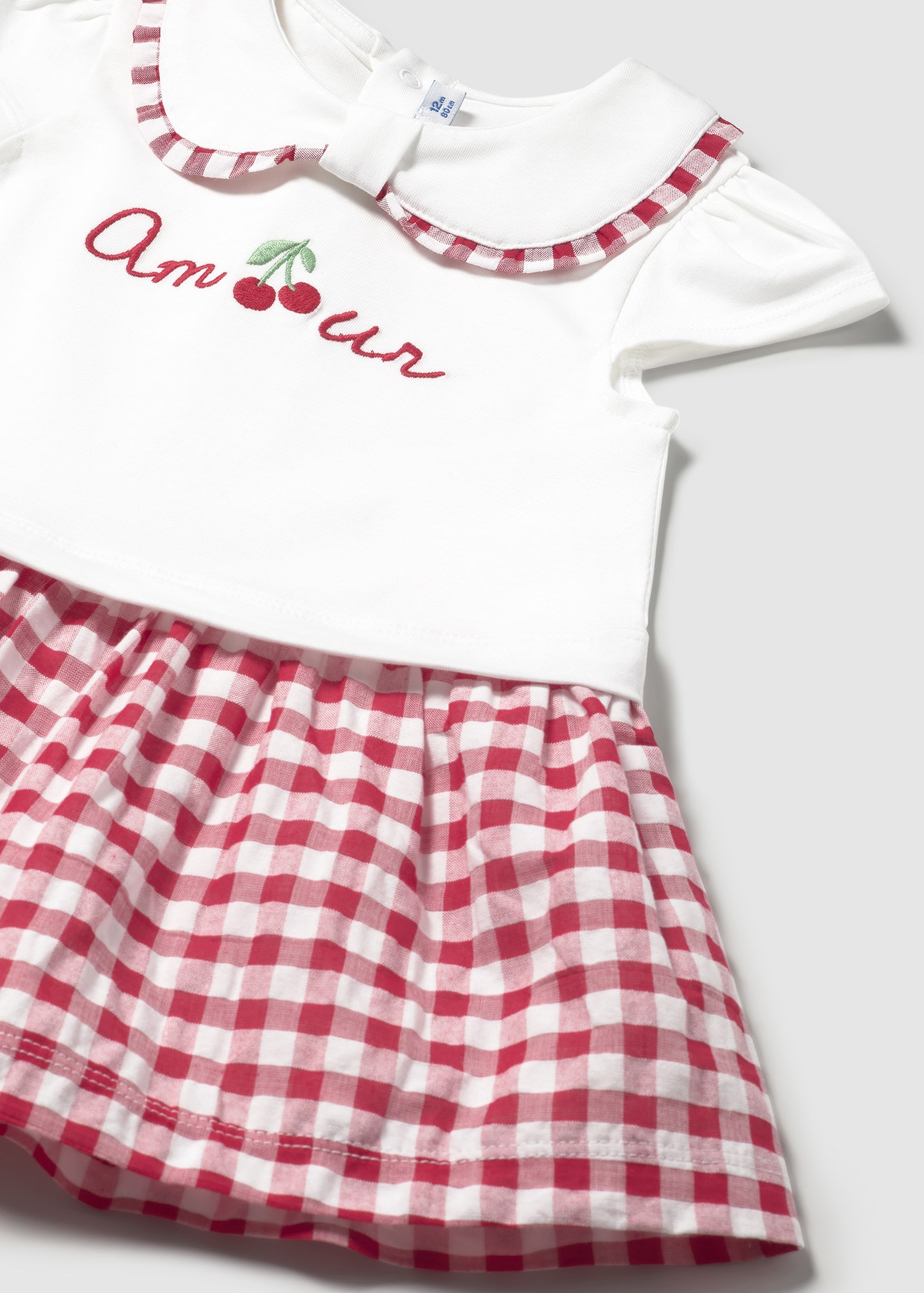 Vestido vichy combinado bebé