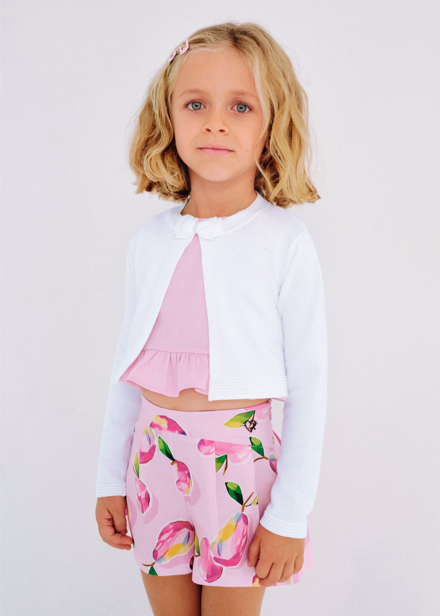 Cardigan basico in maglia bambina