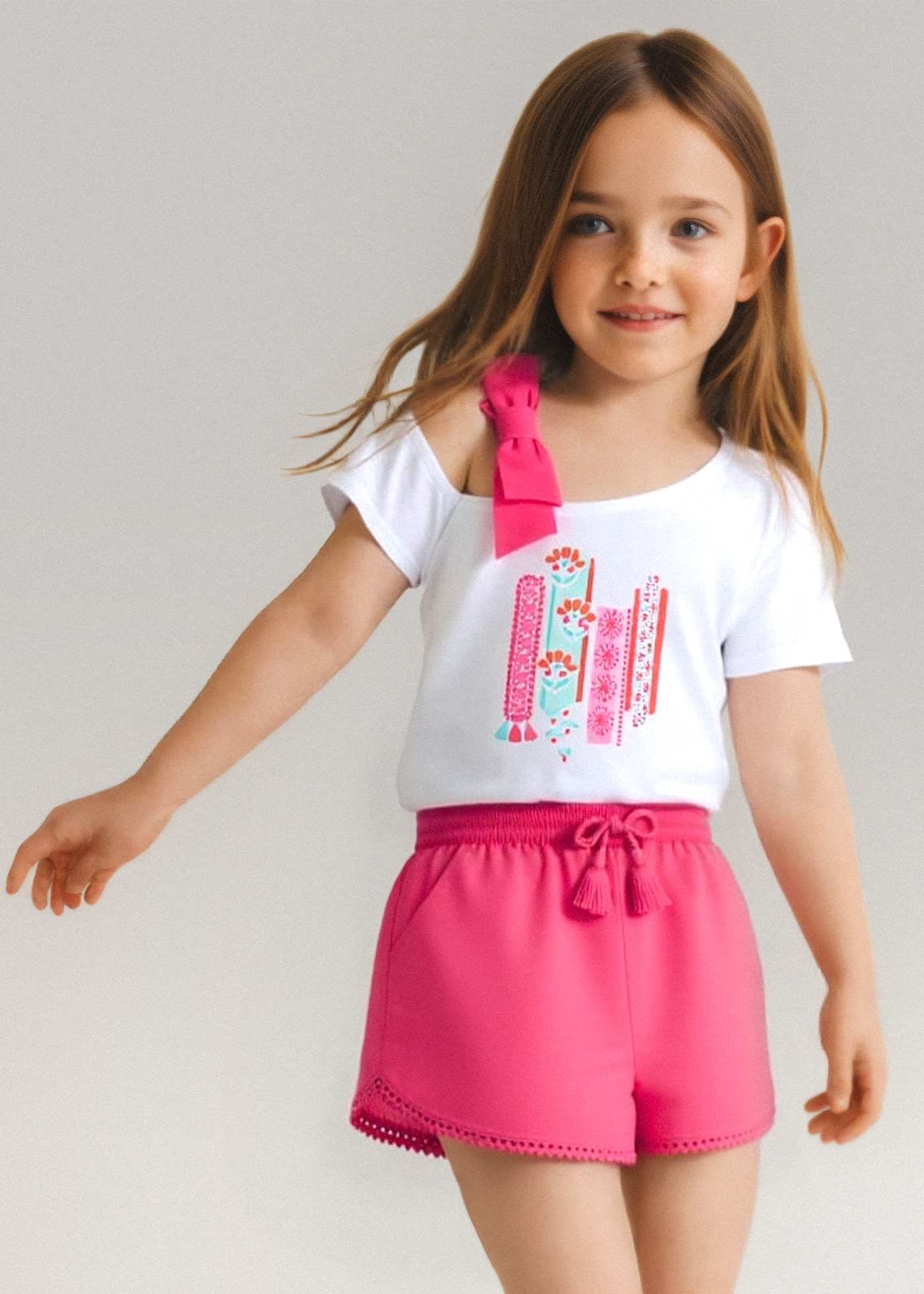 Pantalón corto deportivo básico niña