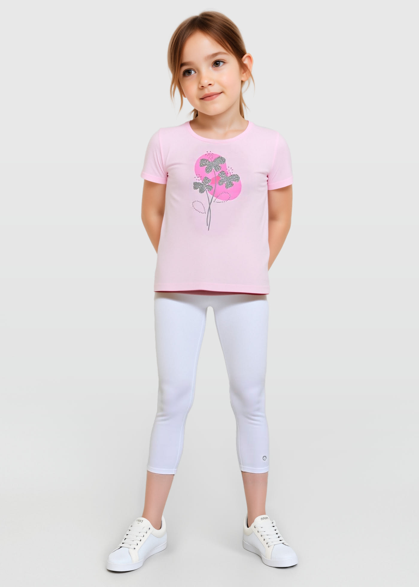 Leggings a tre quarti basico bambina