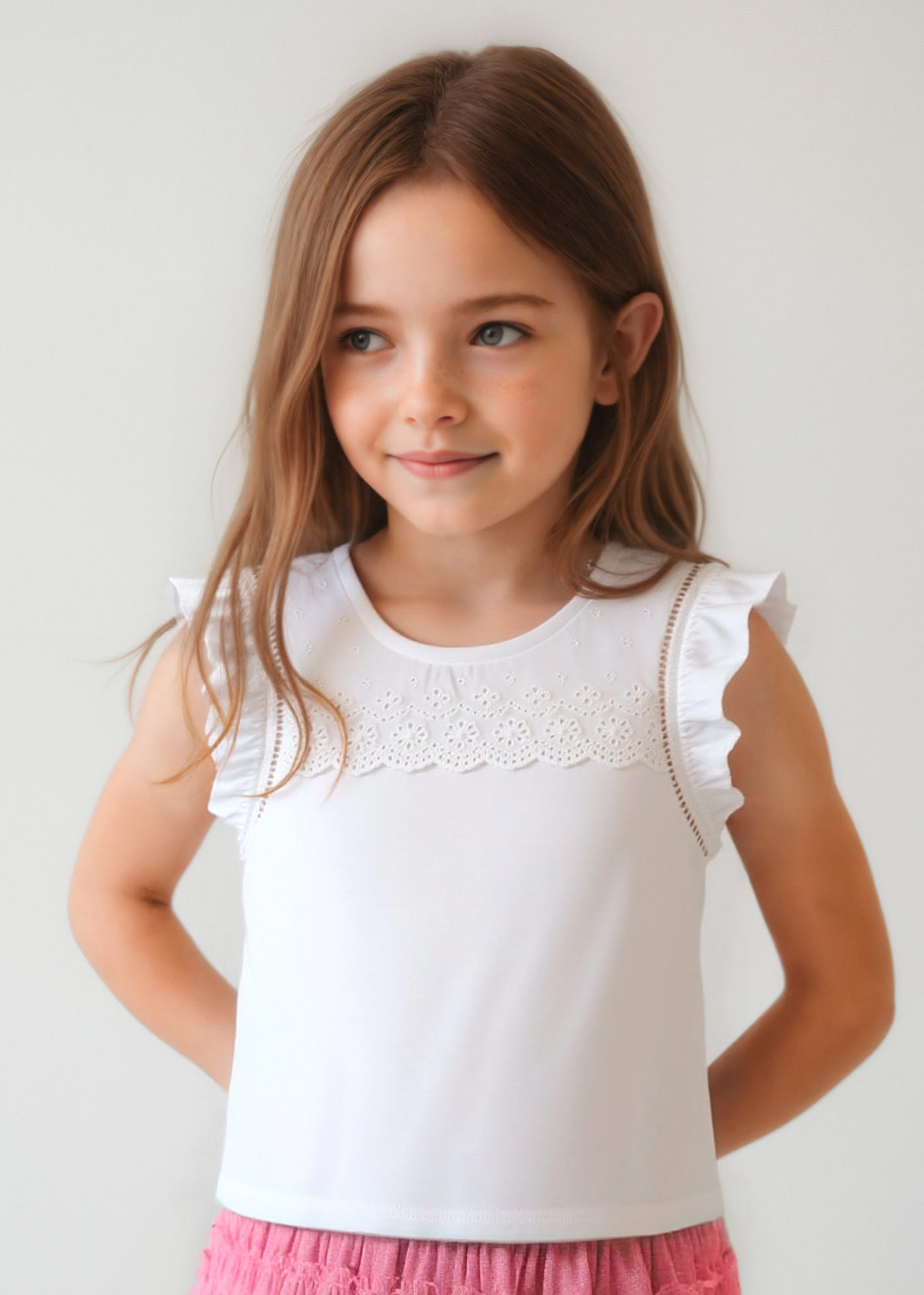 Maglietta traforata bambina