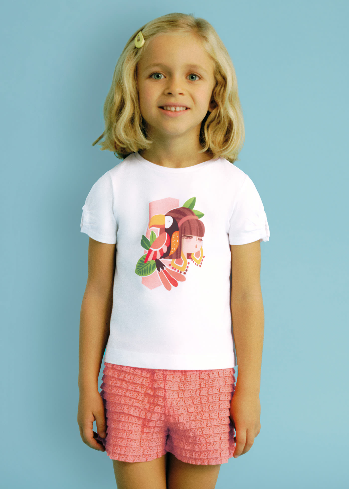 Conjunto short fantasía y playera niña