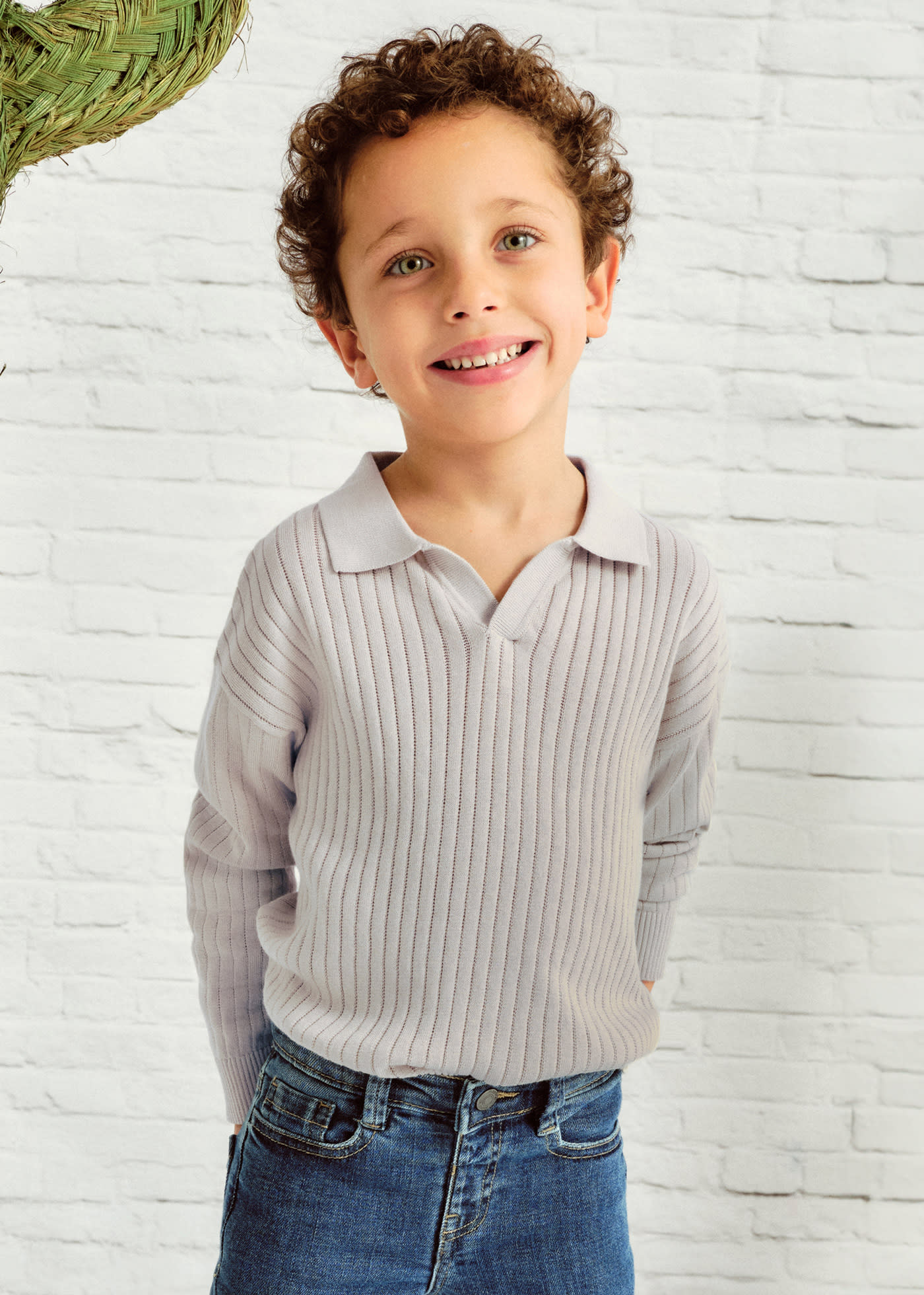 Boy Polo Collar Sweater