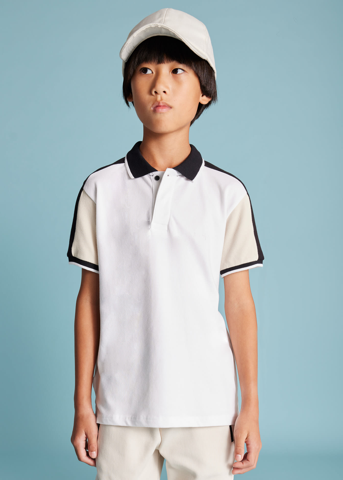Boy Color Contrast Polo Shirt