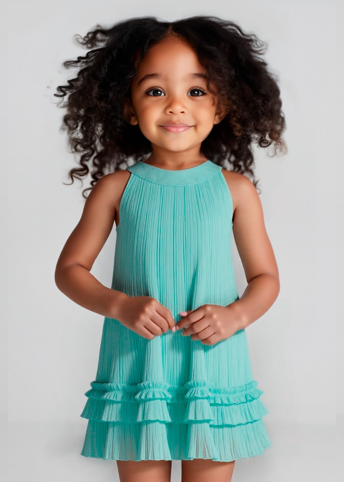 Vestido plissado menina