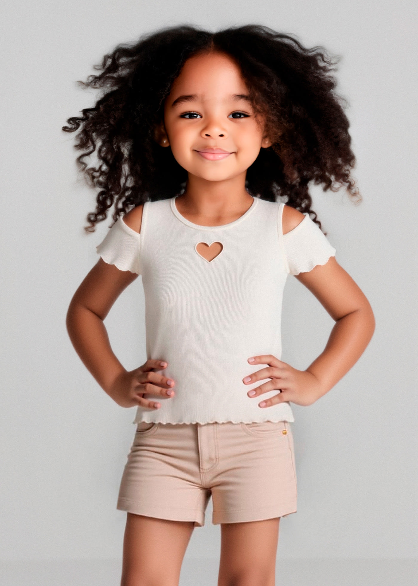 Pantalón corto básico sarga niña