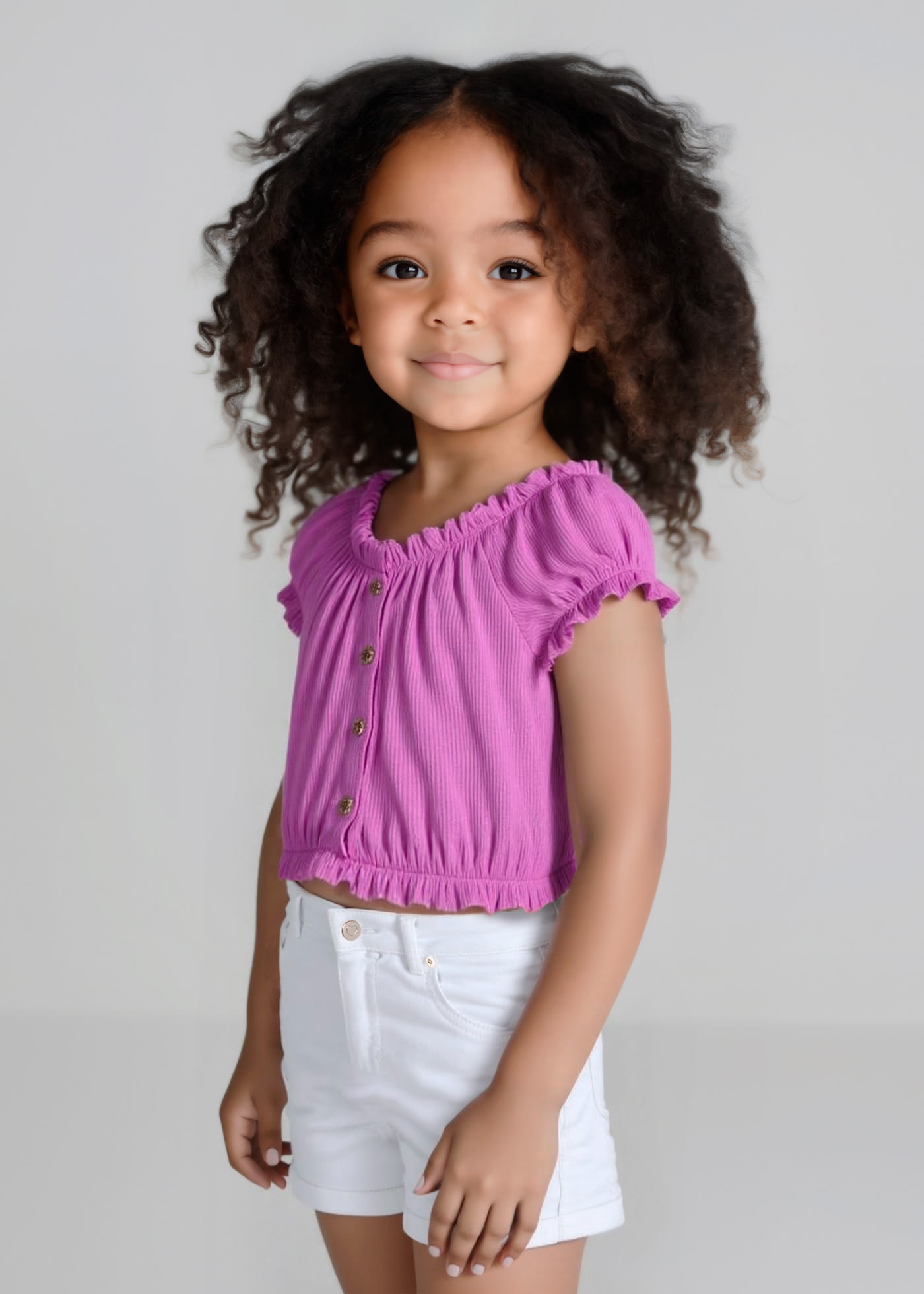 Pantalón corto básico sarga niña