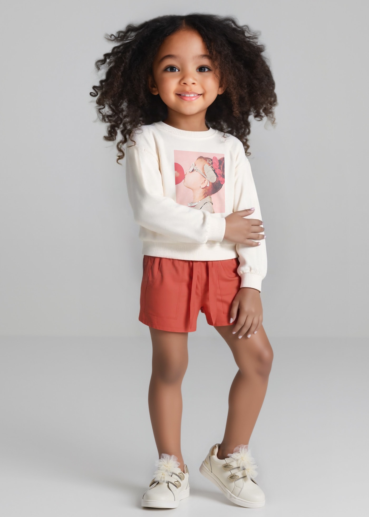 Pantalón corto lazada niña
