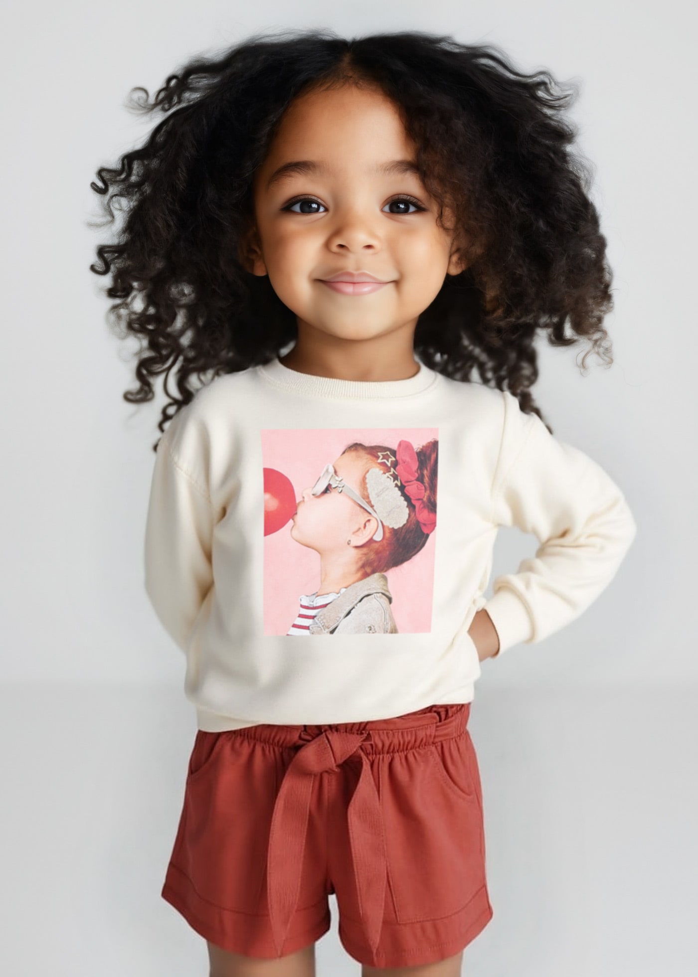 Bluza ze spinką dla dziewczynki