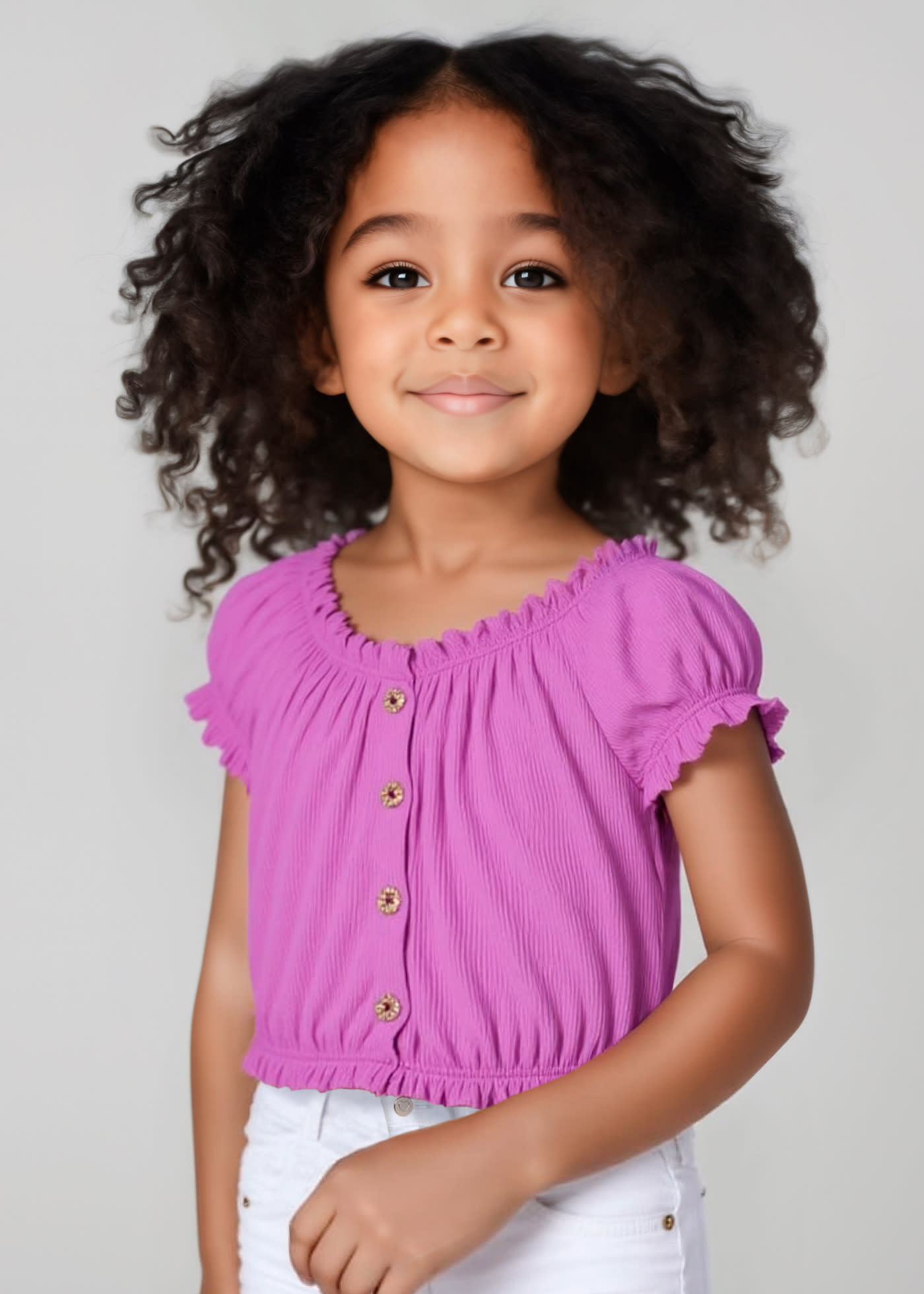 Top canalé niña