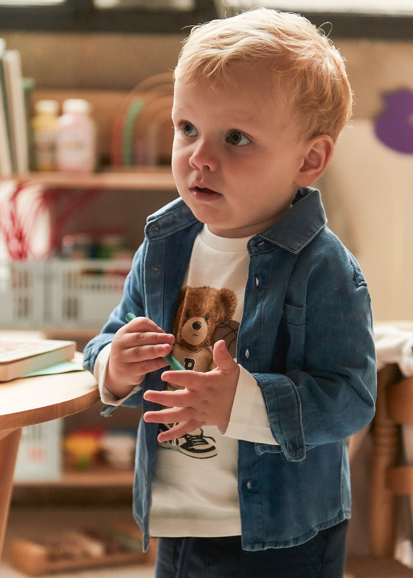 Chemise en denim bébé