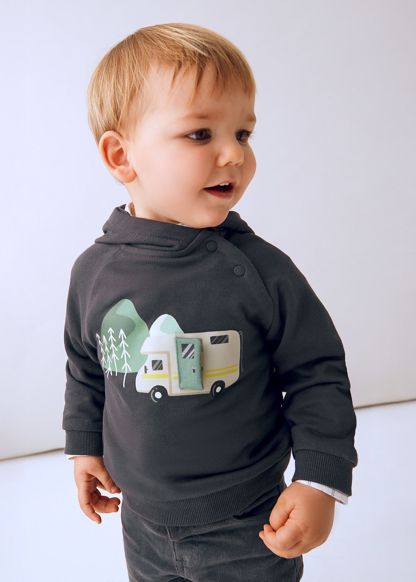 Sudadera capucha interactiva bebé