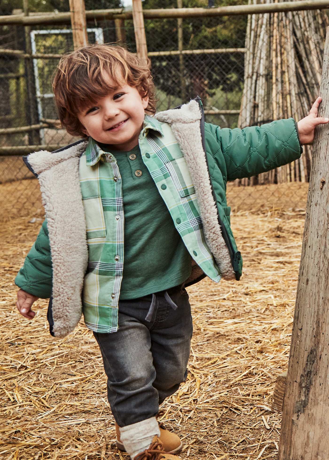 Manteau réversible unisexe bébé