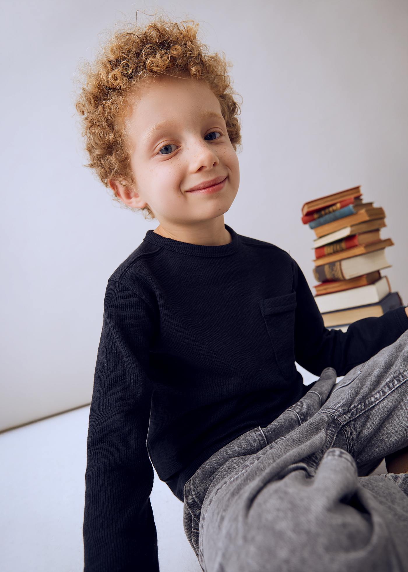 Boys plain long sleeved shirt