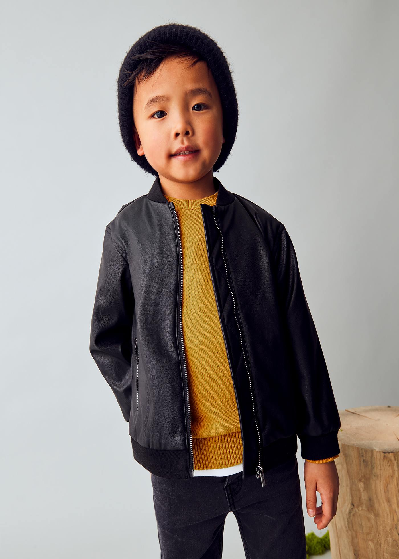 Veste en simili-cuir unisexe