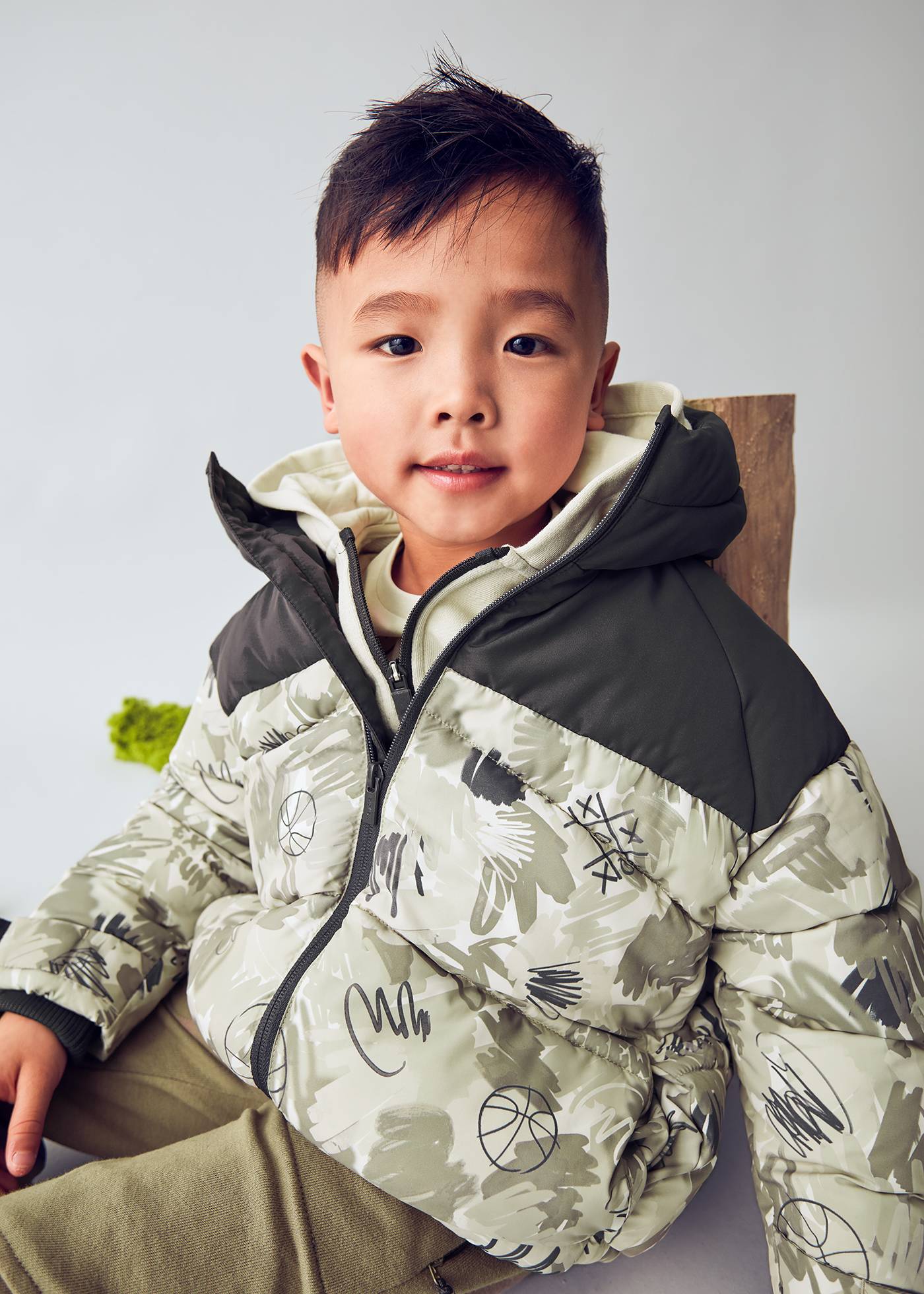 Boys print coat