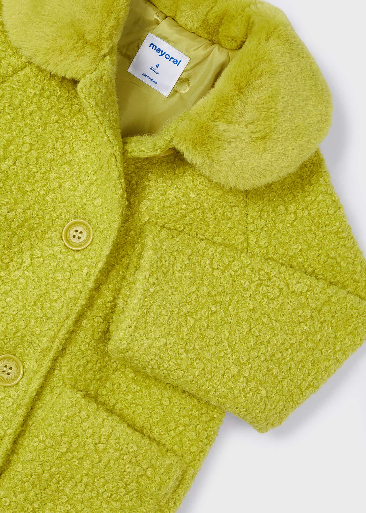 Capotto colletto pellicciotto bambina