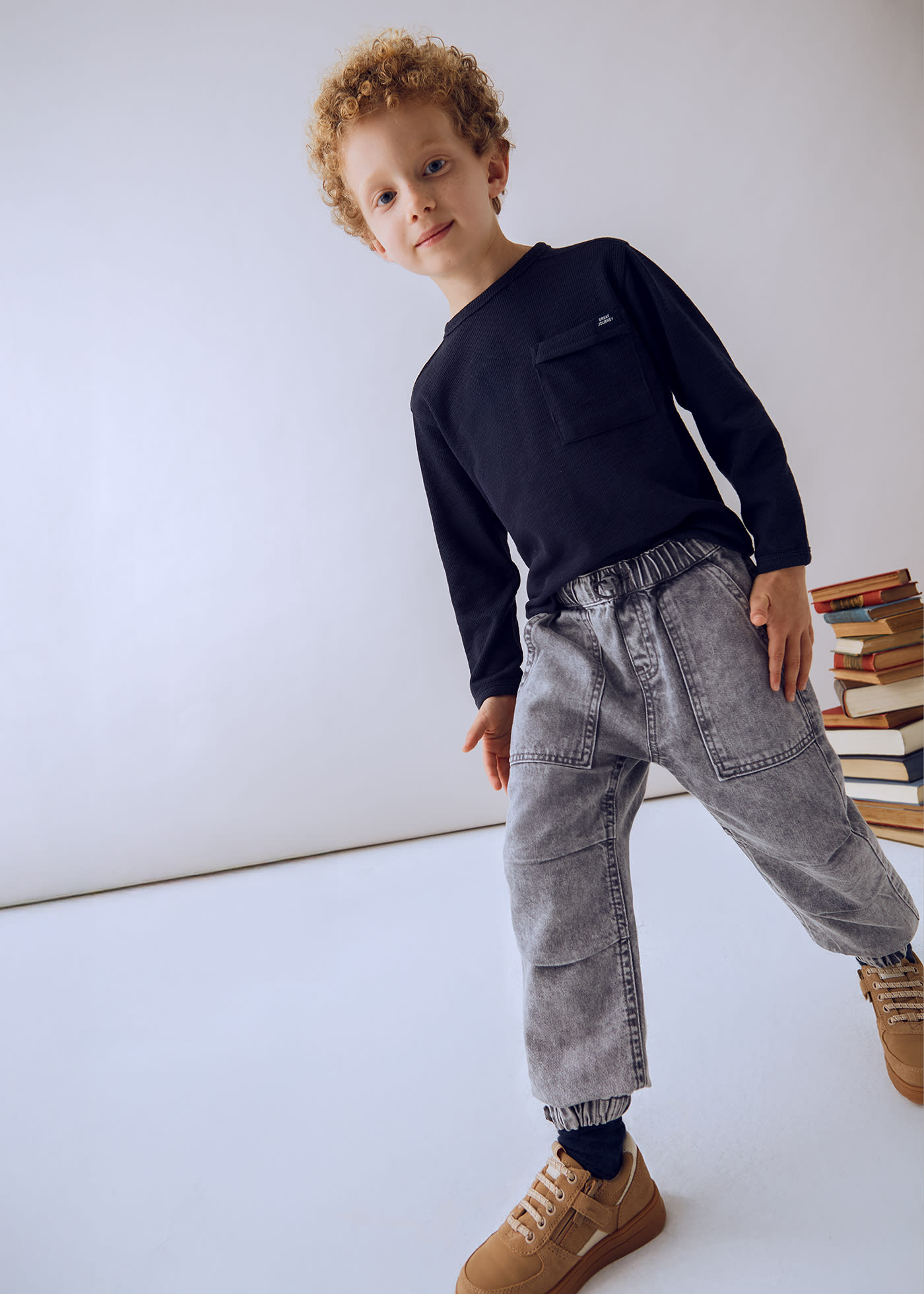 Pantalón vaquero parachute niño