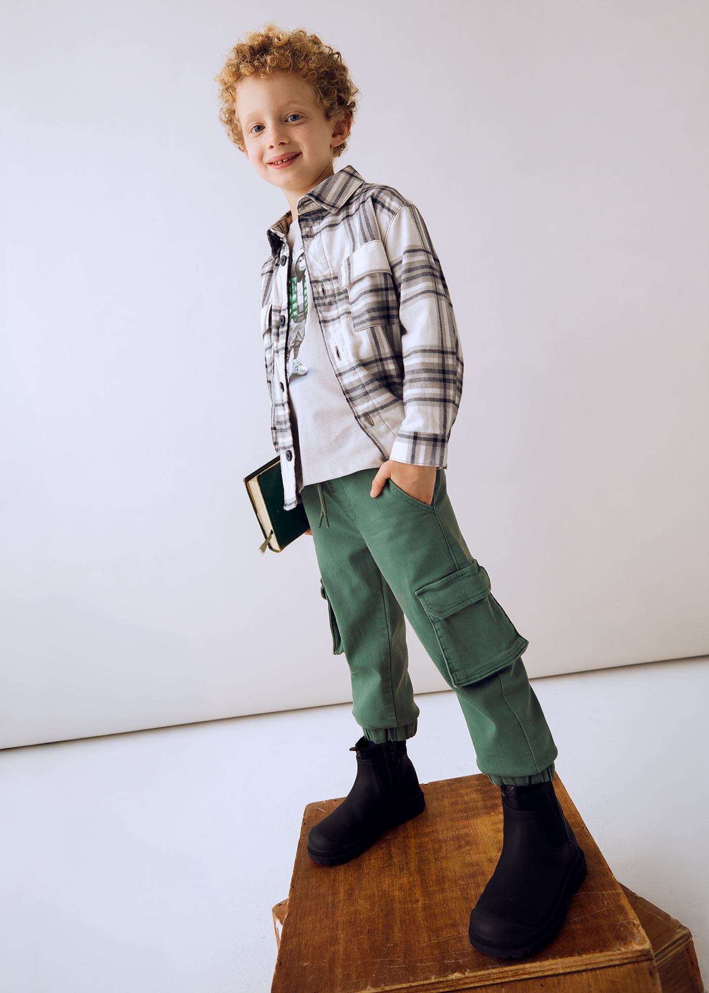 Boys soft cargo pants