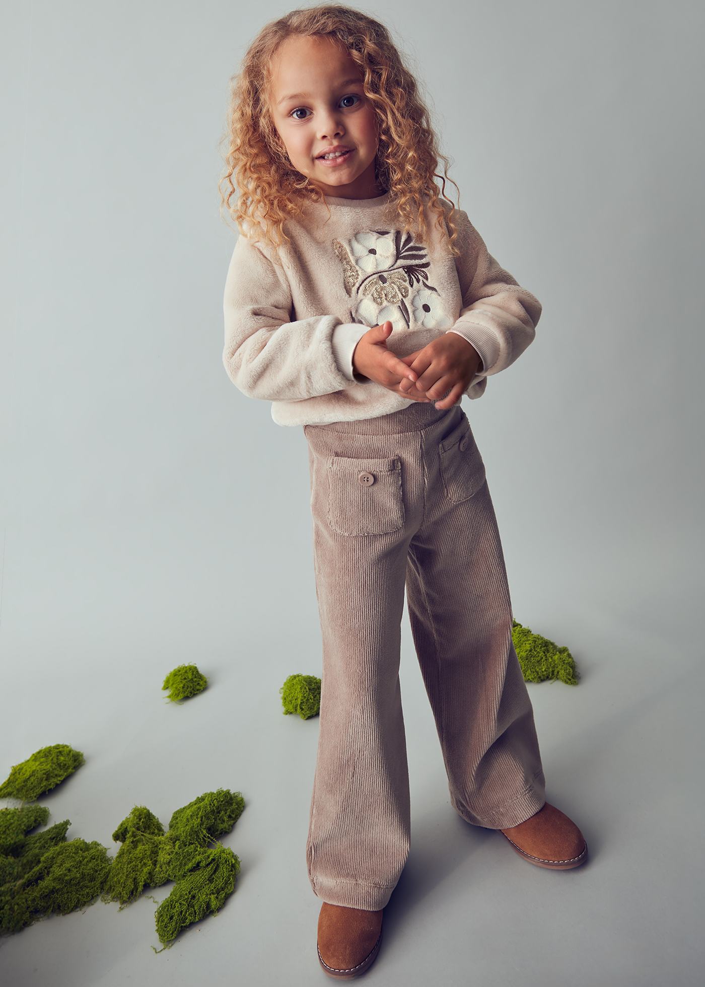Pantalón punto pana niña