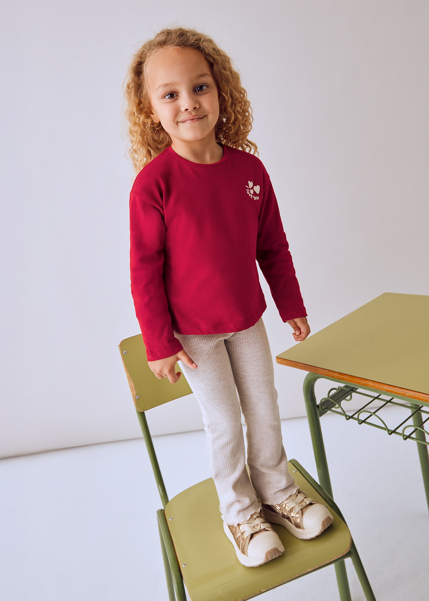 Girls printed flared leggings