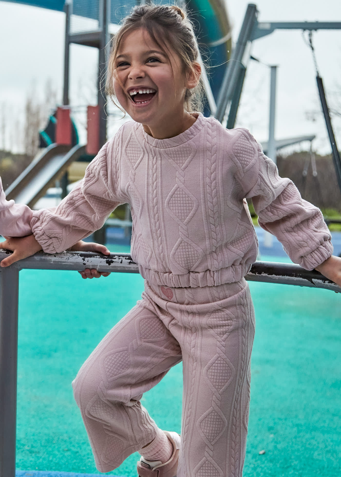 Girls quilted tracksuit