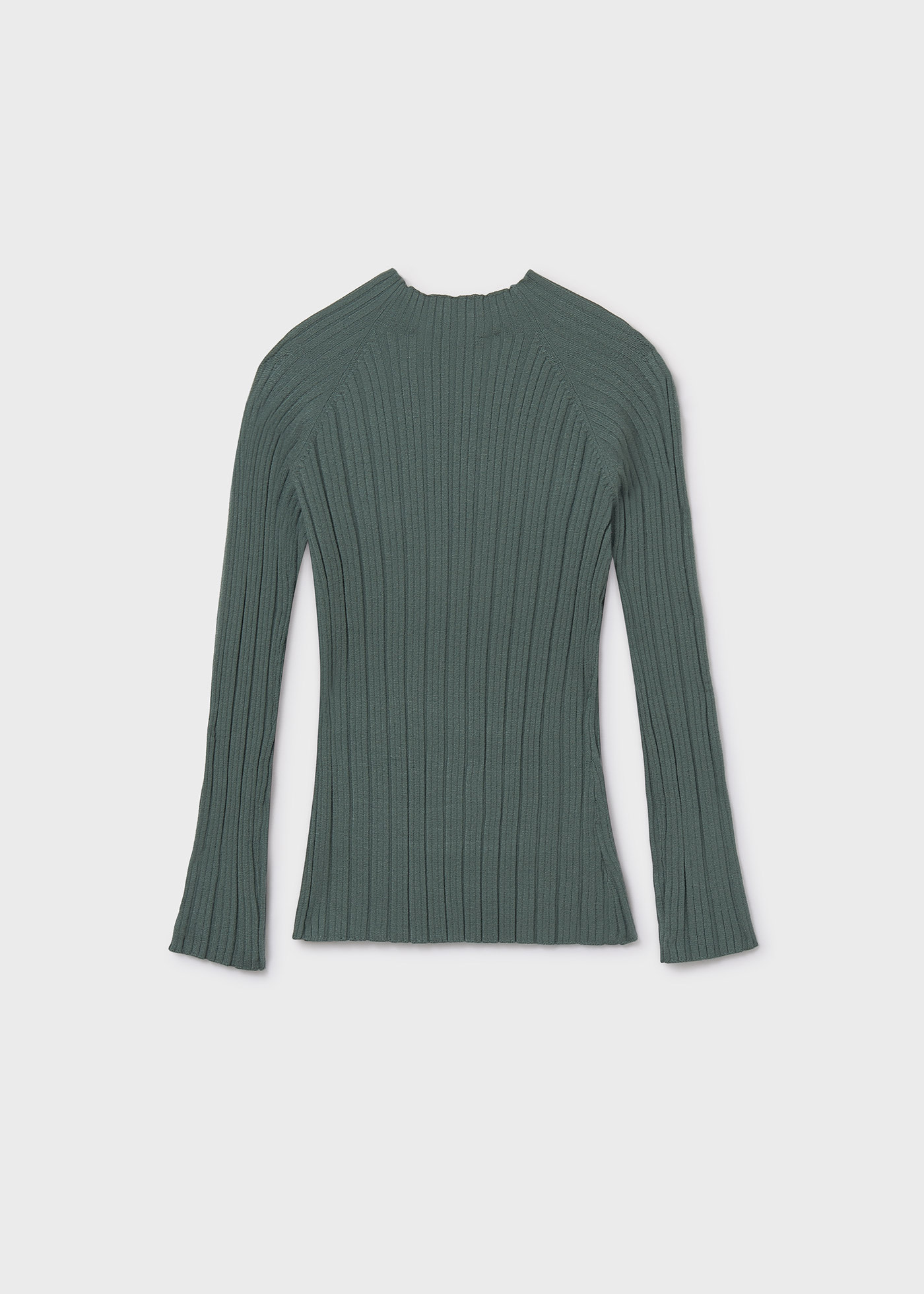 Girl Rib Knit Mock Neck Sweater