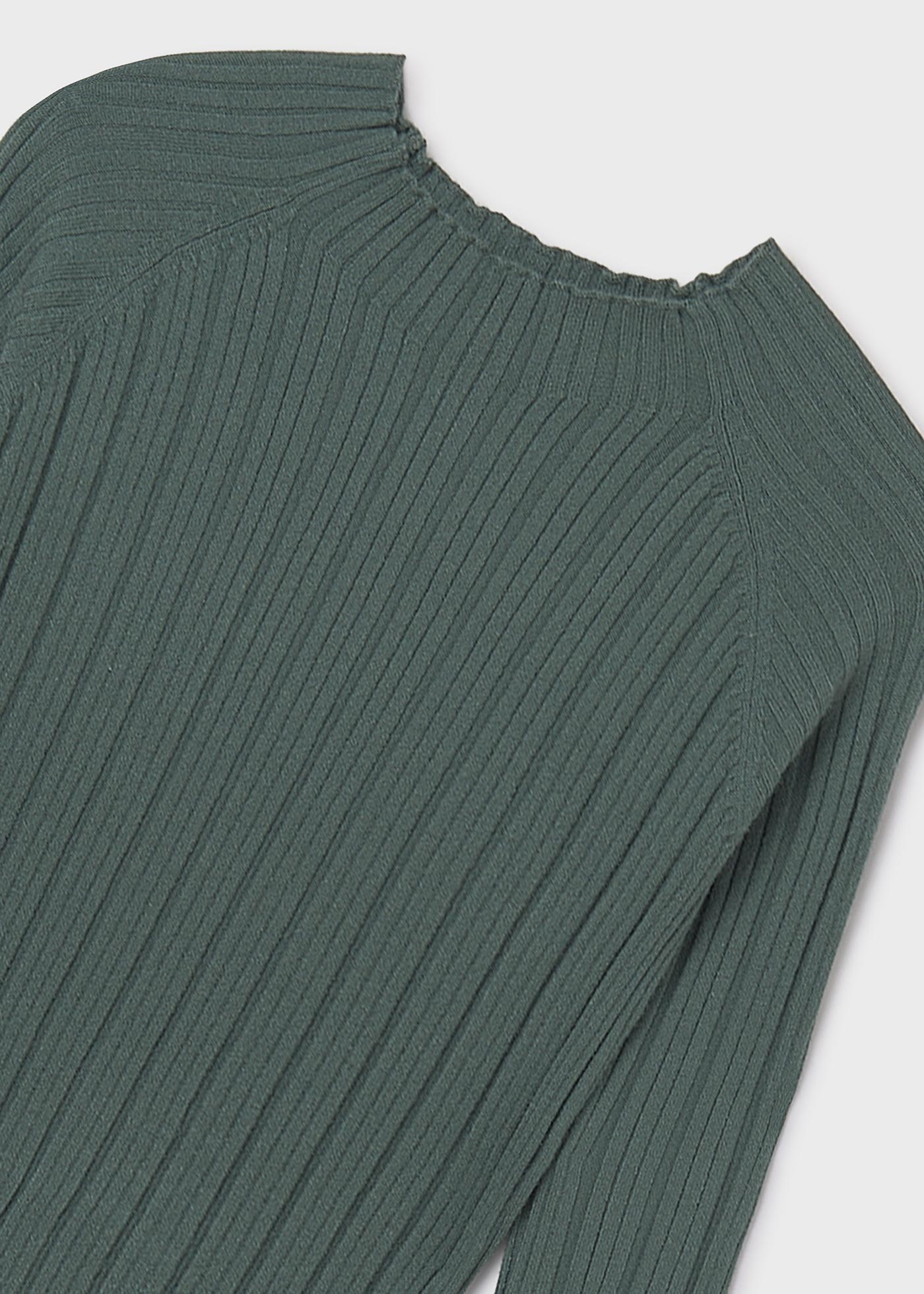 Girl Rib Knit Mock Neck Sweater