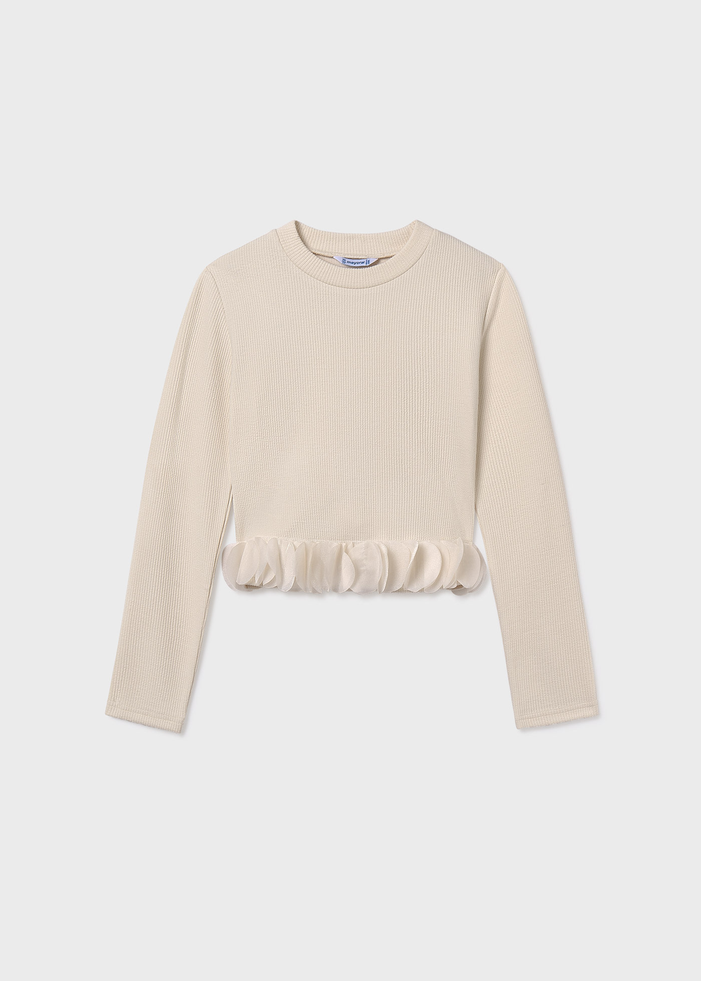 Тениска с листа за момиче