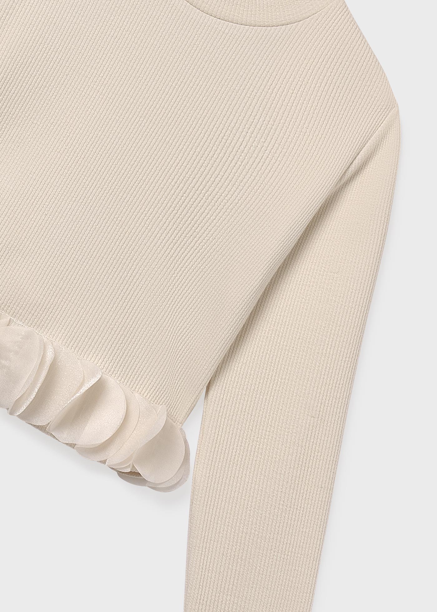 Girl T-shirt with Petal Details