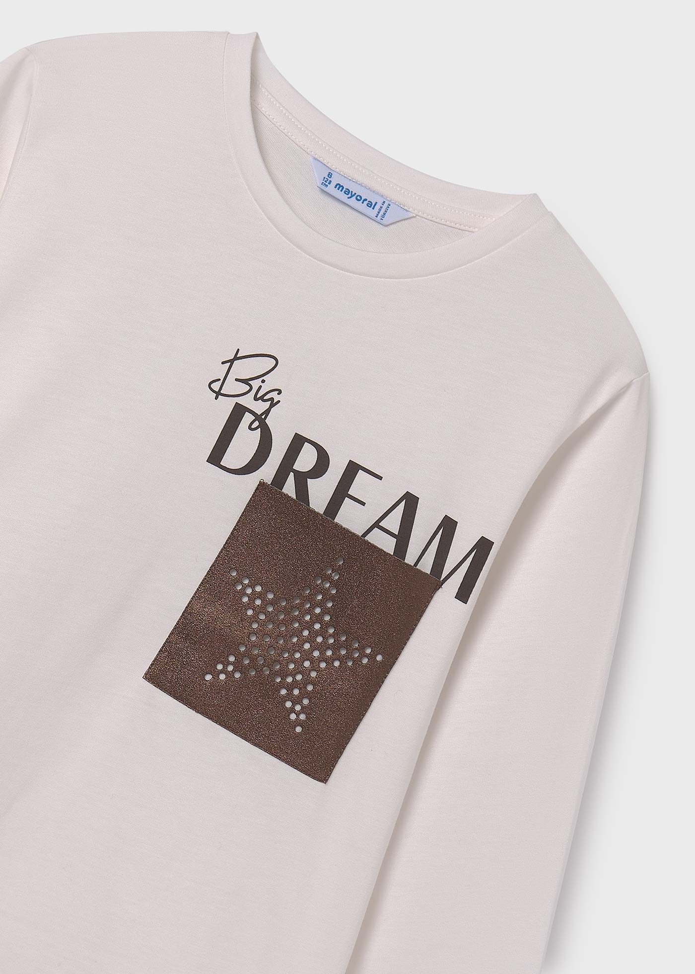 Maglietta tasca contrasto ragazza