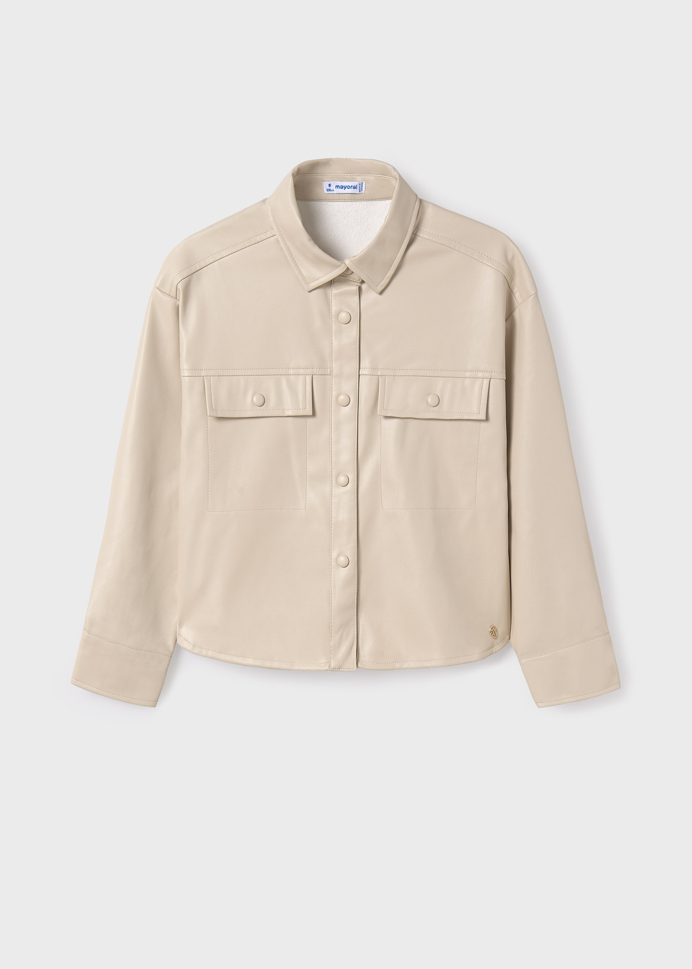 Overshirt similpelle ragazza