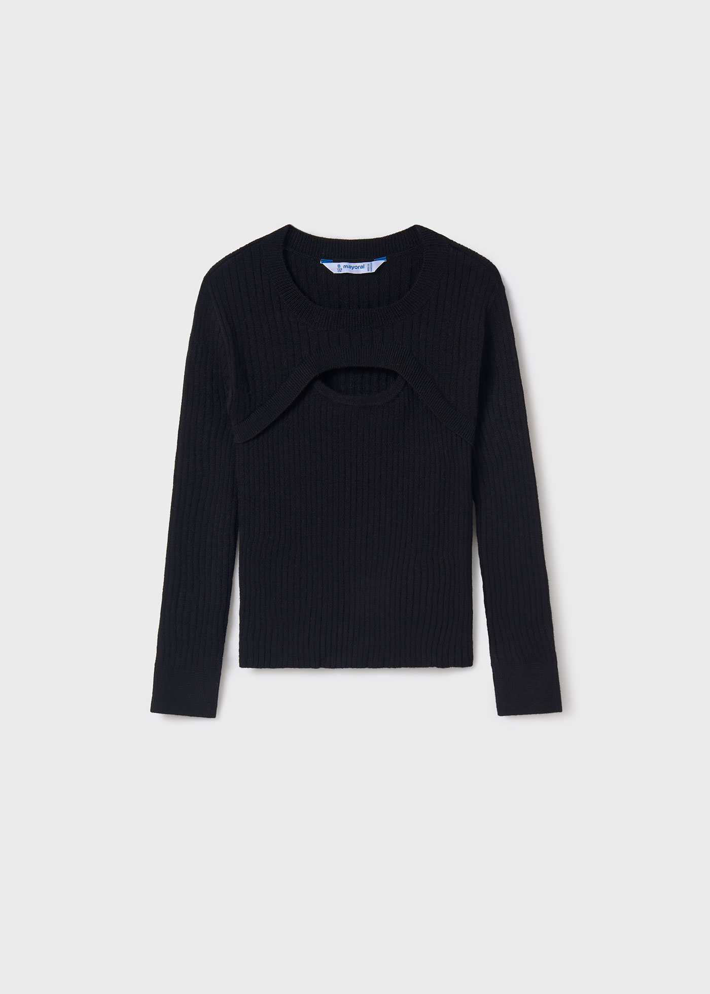 Maglione costine apertura ragazza