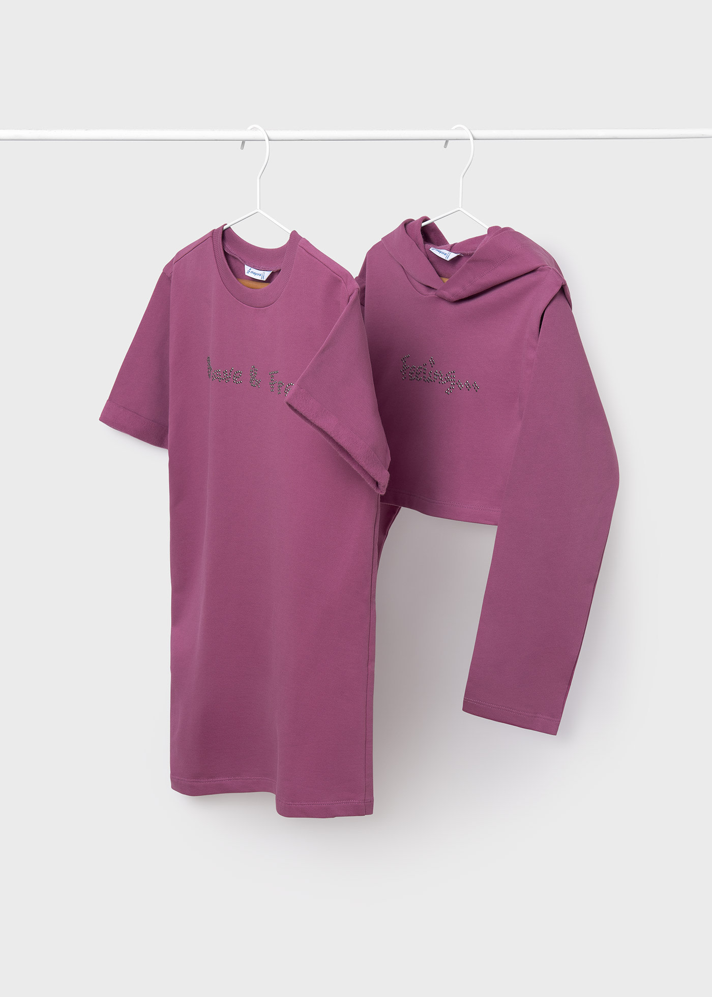 Vestito sportivo con felpa ragazza