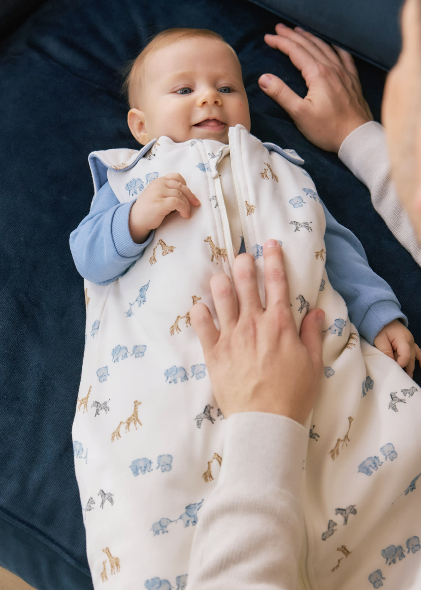 Baby print sleeping bag