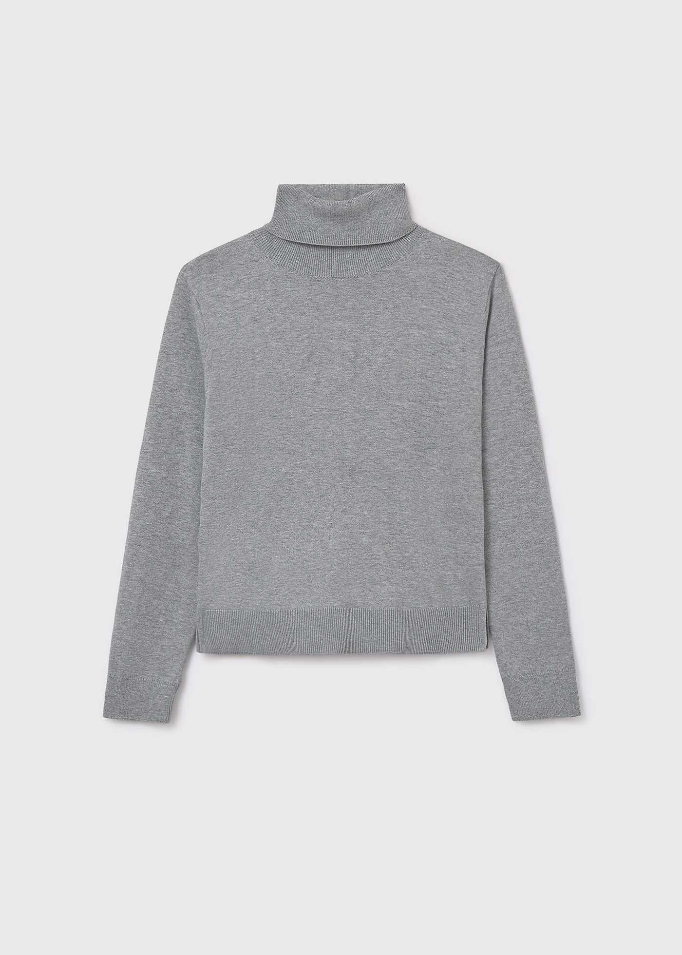 Pull col cheminée basique fille