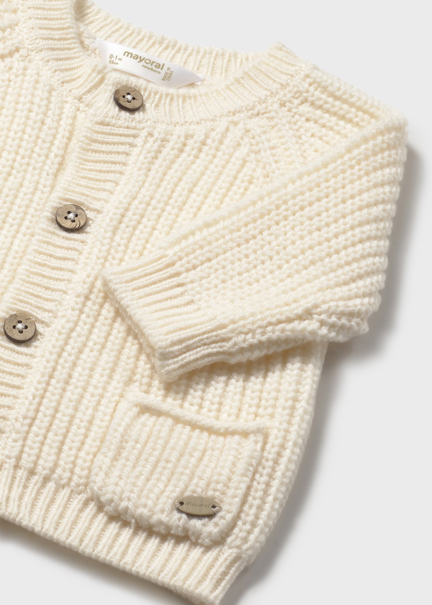 Newborn unisex knitted cardigan