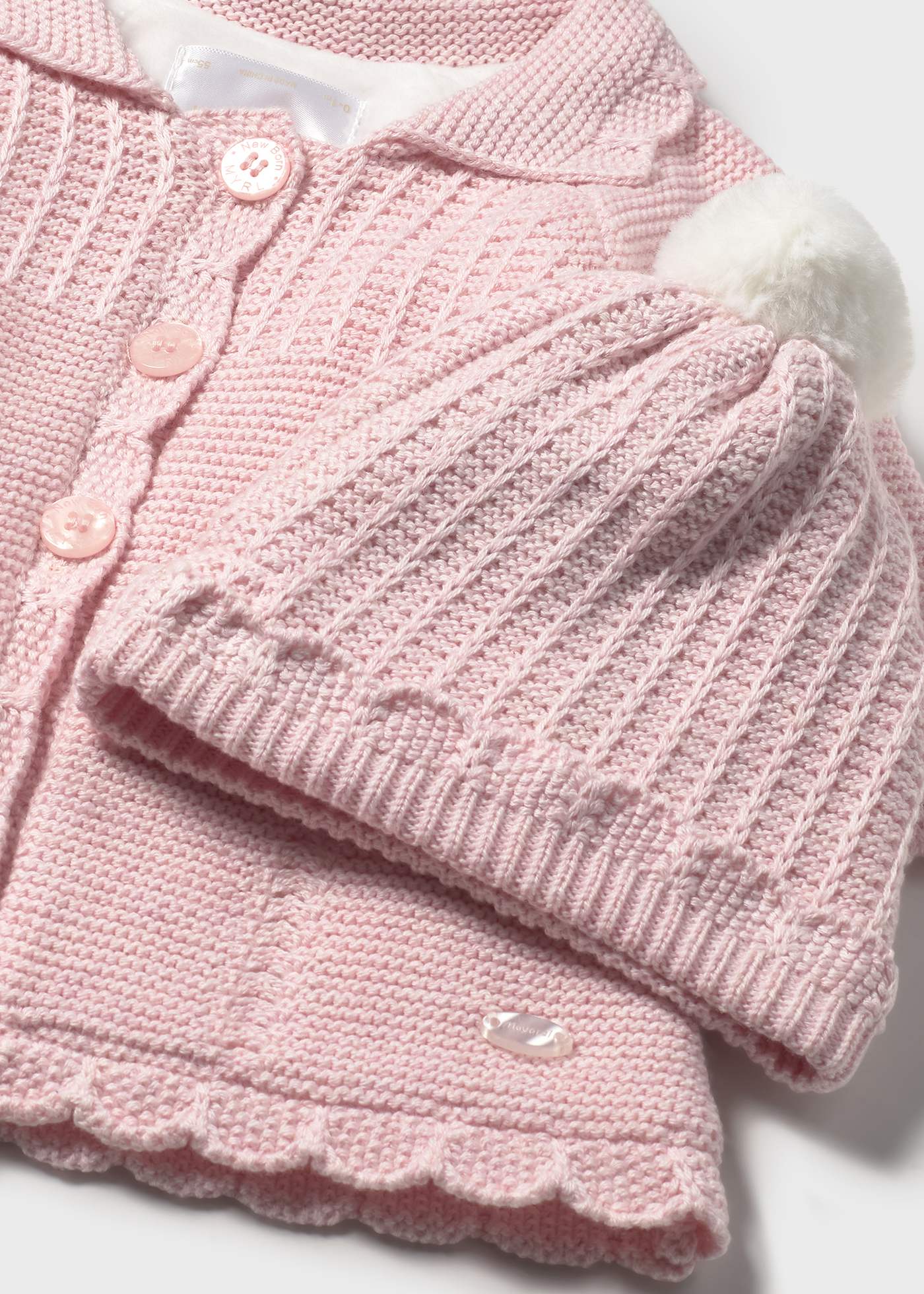 Newborn knitted coat with hat