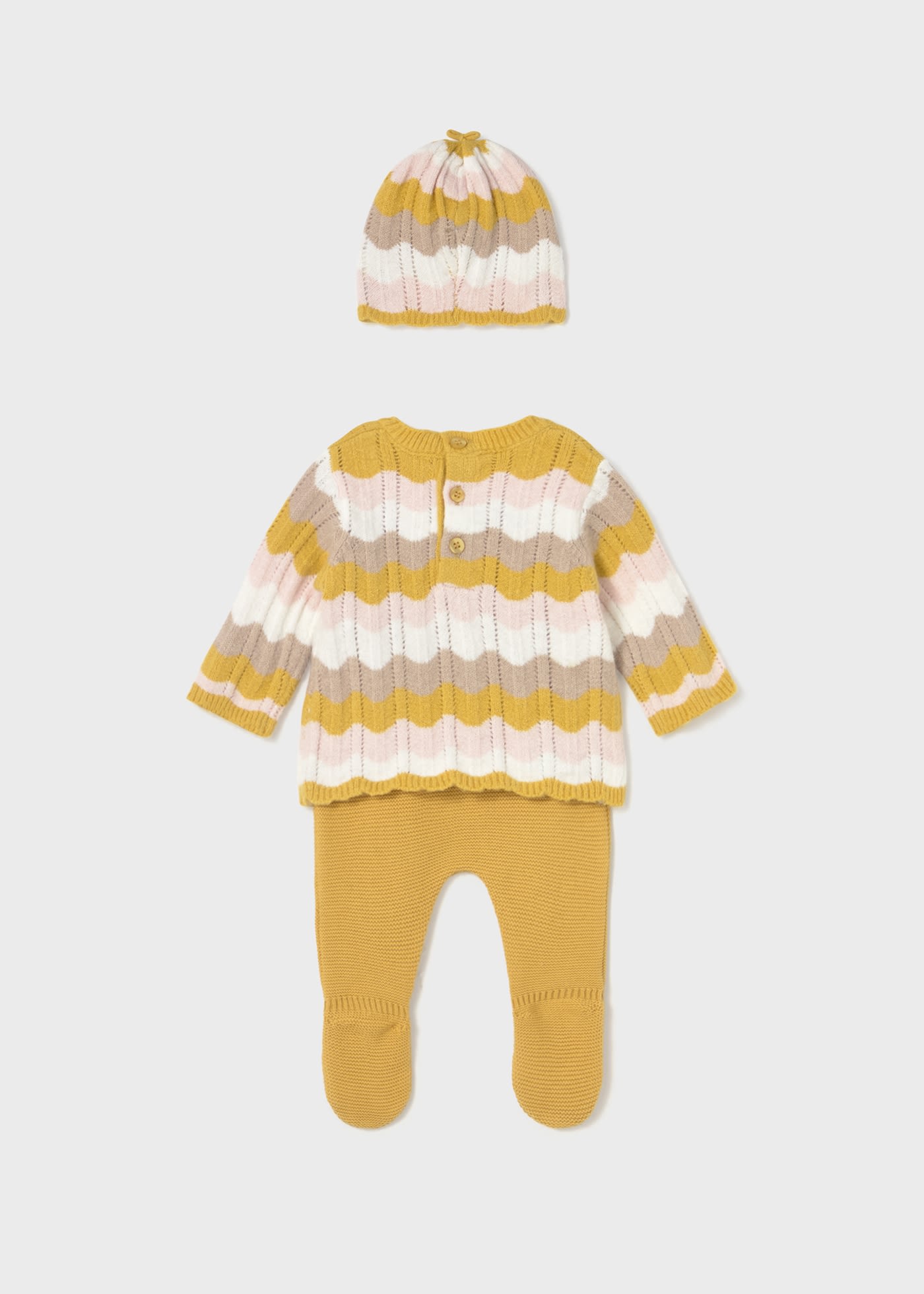 Newborn Girl 3-Piece Knit Set