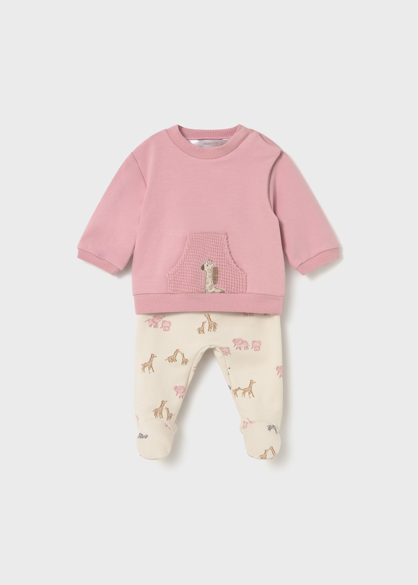 Newborn Girl Pants and Sweatshirt Set