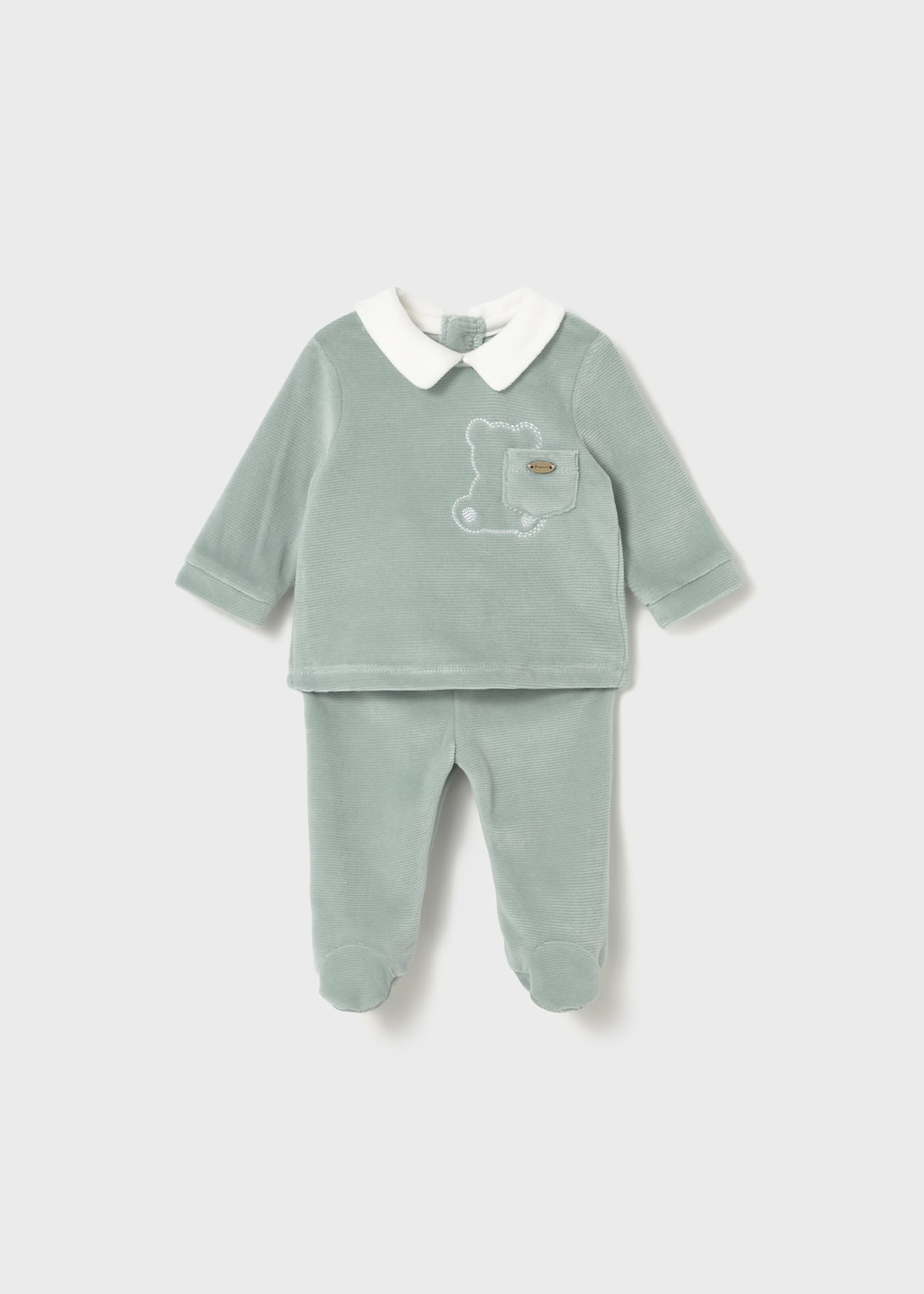 Newborn Girl Velour Pants Set