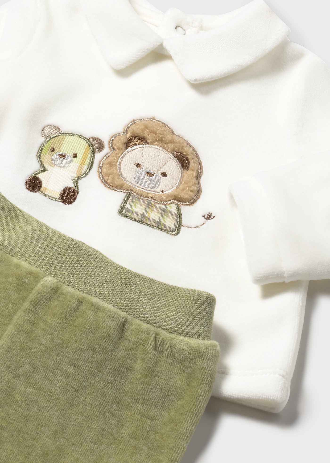 Newborn Girl Velour Pants Set