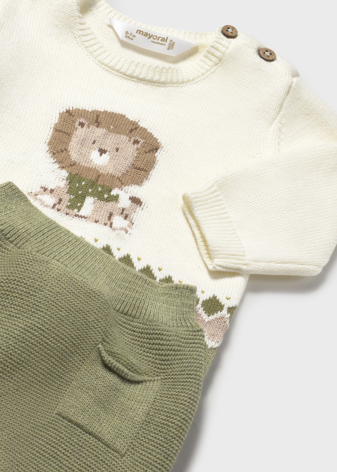 Newborn Knit Pants and Sweatshirt Set