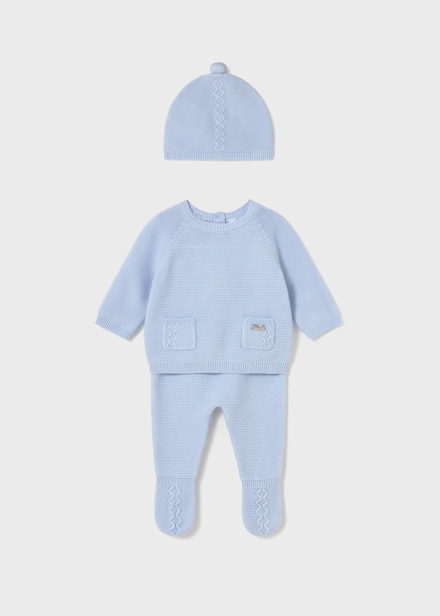 Newborn 3 piece footed trouser set