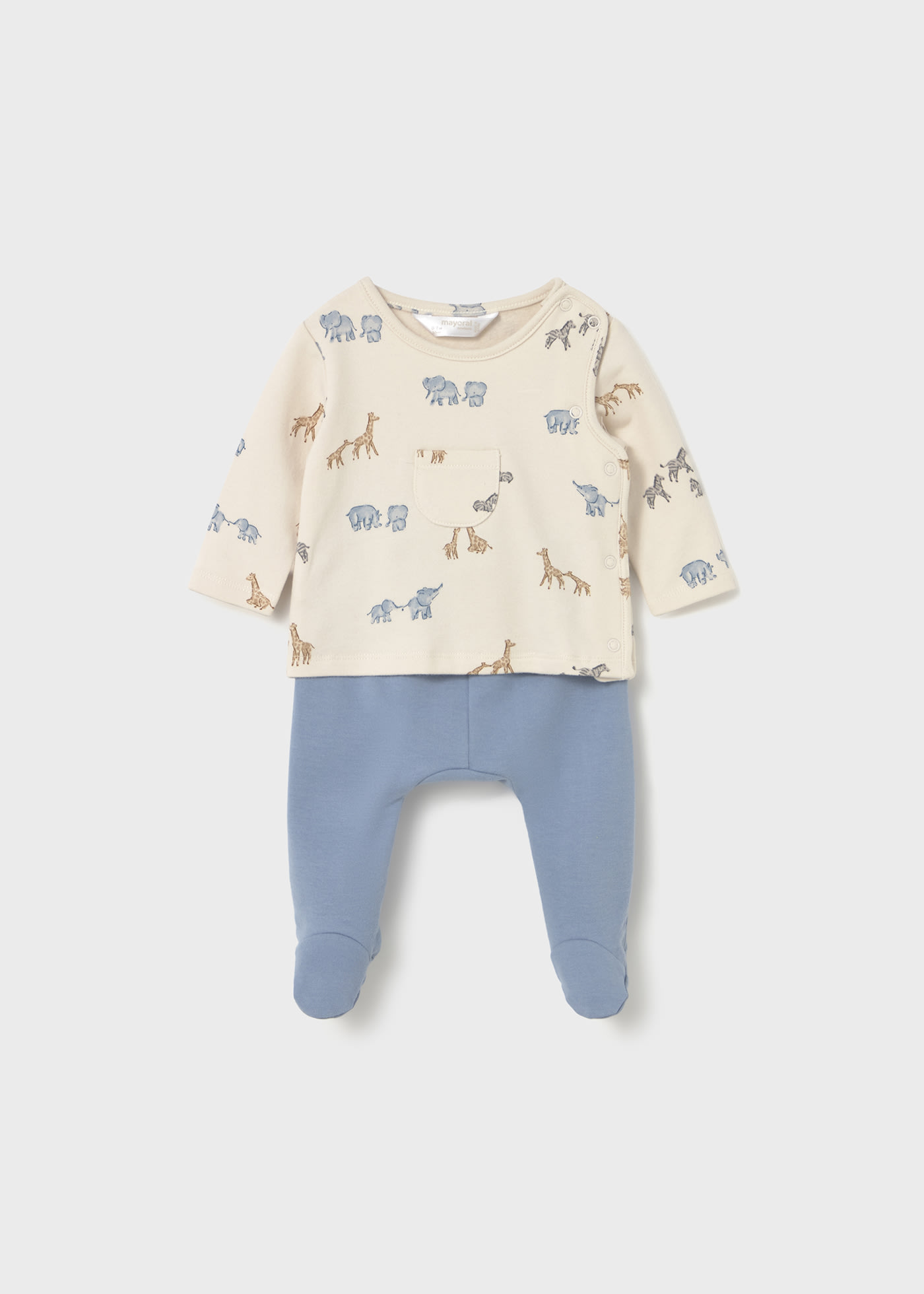 Conjunto polaina estampada recién nacido