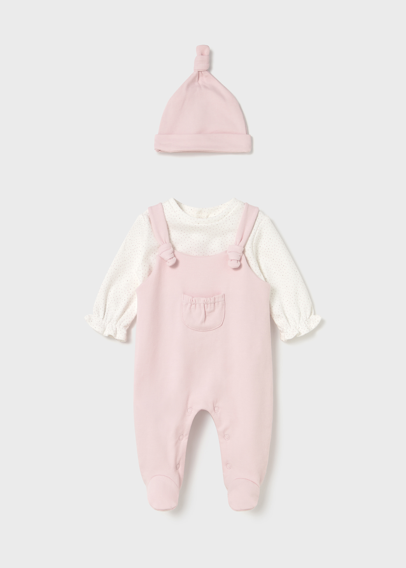 Pelele peto con gorro recién nacida