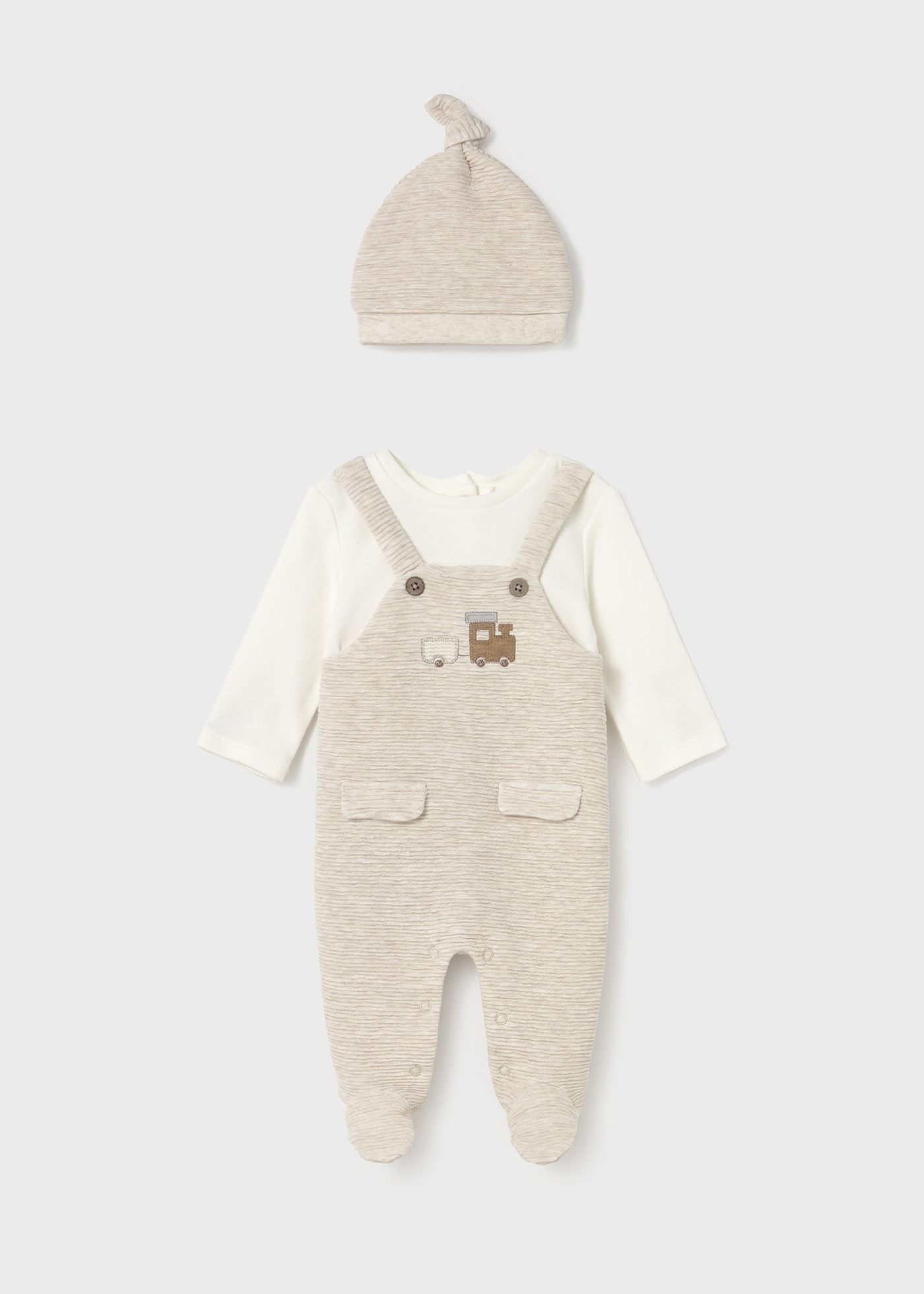 Grenouillère avec bonnet nouveau-né
